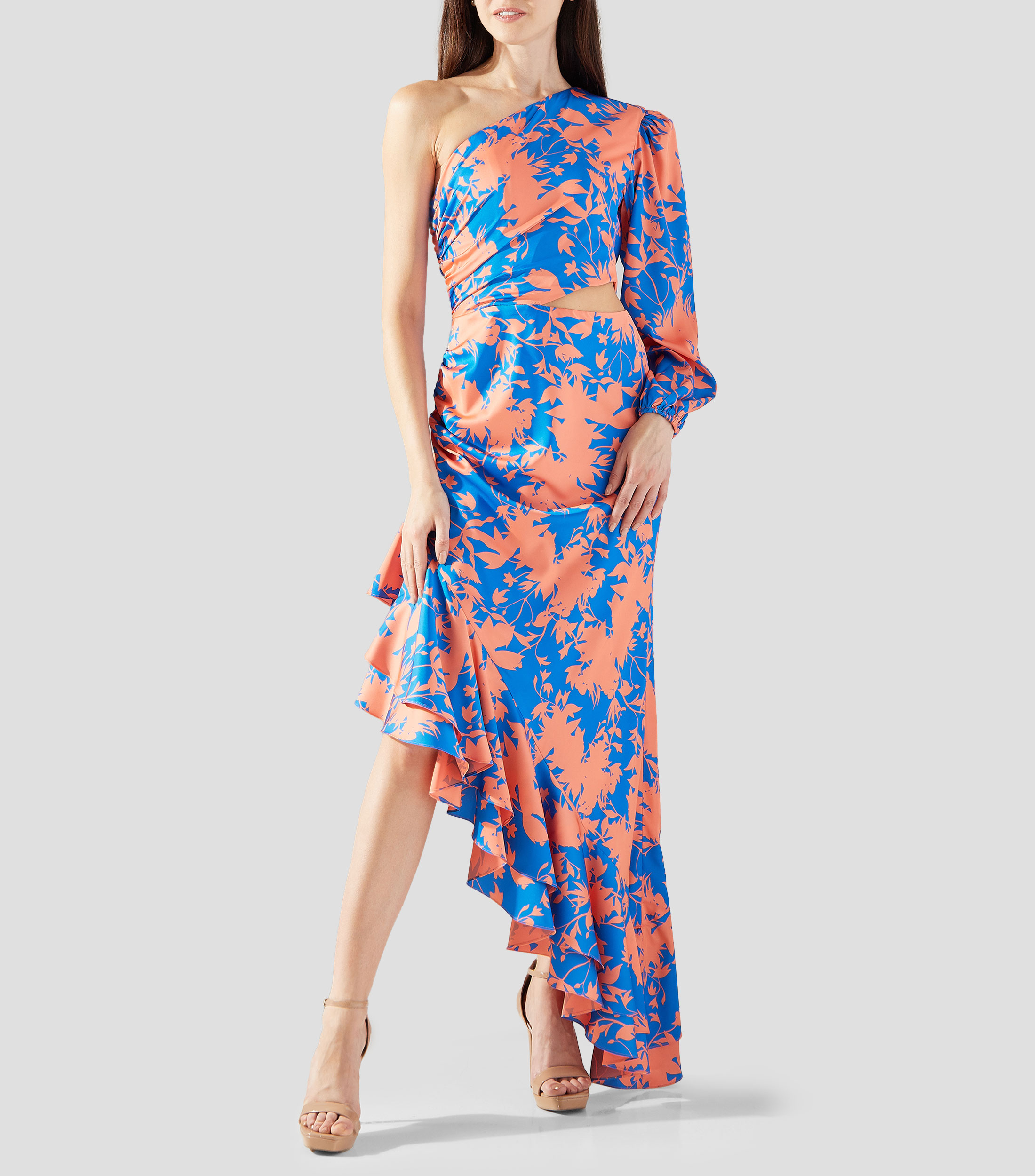 Vestido de Fiesta Largo Estampado Mujer